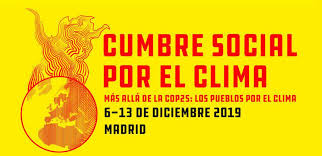Llamamiento a participar en la Cumbre Social por el Clima de la COP 25 en Madrid
